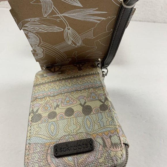 Sakroots Smartphone Wristlet Wallet Crossbody Artist Multicolor Pocket 6155 - Picture 6 of 9